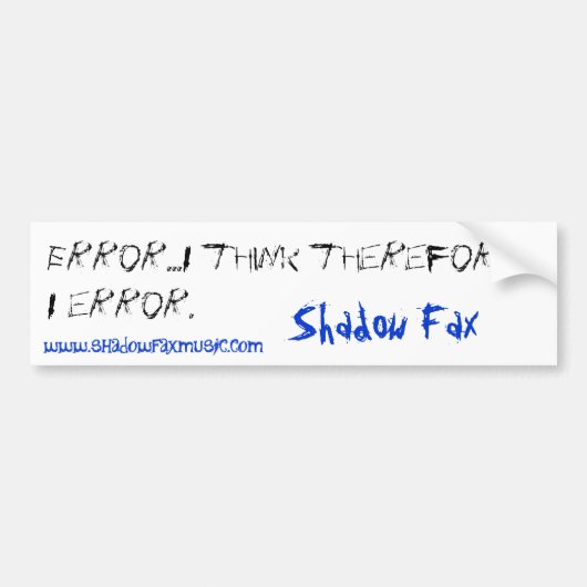 間違いのバンパーステッカー バンパーステッカー (正面)