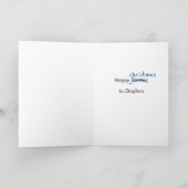 間違いの時。パーソナライズされたクリスマスカード シーズンカード (内部)