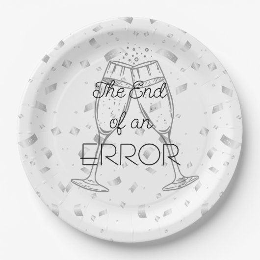 間違いの終わりのシャンパンパーティー ペーパープレート (正面)
