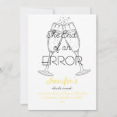 間違いの終わりシャンパンパーティー離婚 招待状 (正面)