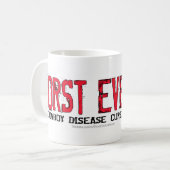 間違いの終わり: 最も悪い! コーヒーマグカップ (正面左)