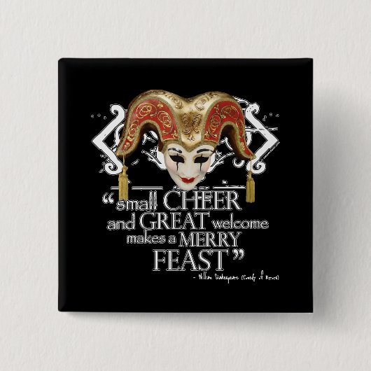 間違いの饗宴の引用文の喜劇 缶バッジ (正面)