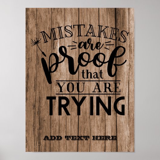 間違いはギフトを試みている証拠素朴だ ポスター (正面)