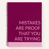 間違いはノートを試している証拠である ノートブック (正面)