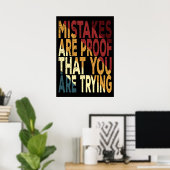 間違いは君が試みている証拠だ ポスター (ホームオフィス)