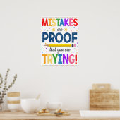 間違いは教室のポスターを試みている証拠である ポスター (キッチン)