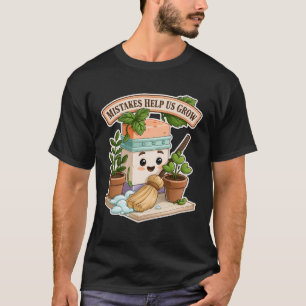 間違いは私たちを成長させる かわいい消しゴム モチベーション Tシャツ