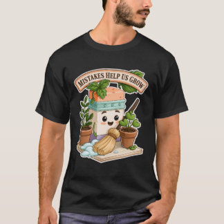 間違いは私たちを成長させる かわいい消しゴム モチベーション Tシャツ