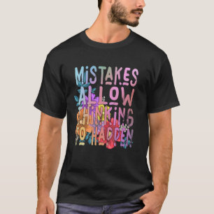 間違いは考える学校の数学のチームを起こす Tシャツ