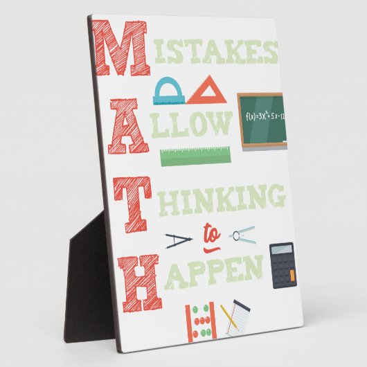 間違いは考える数学の先生を起こす フォトプラーク (側面)