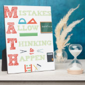 間違いは考える数学の先生を起こす フォトプラーク (側面)