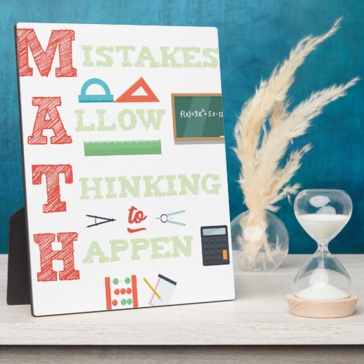 間違いは考える数学の先生を起こす フォトプラーク (側面)