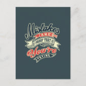 間違いは証拠のやる気を起こさせる引用文 ポストカード (正面)