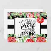 間違いは証明されている赤いバラのギフトを試している ポストカード (正面/裏面)