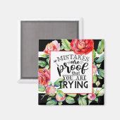 間違いは証明されている赤いバラのギフトを試している マグネット (正面/裏面)