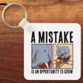 間違いは象を育てる機会である キーホルダー (正面)