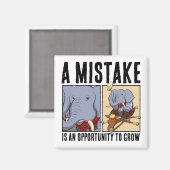 間違いは象を育てる機会である マグネット (正面/裏面)