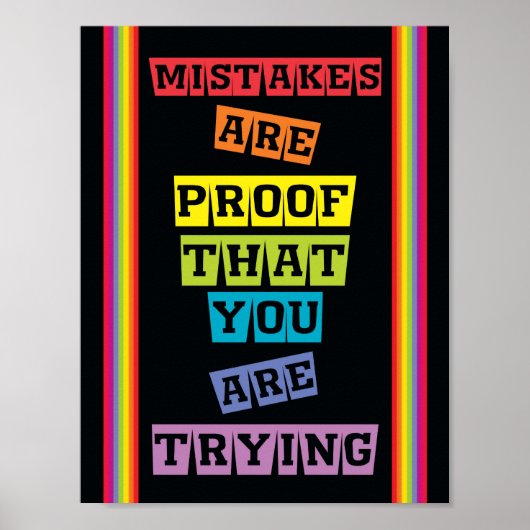 間違いは、あなたが教室を試みていることを証明している ポスター (正面)