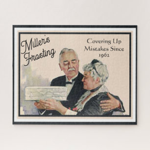 間違いをつや消しケーキで隠すパーソナライズされた ジグソーパズル