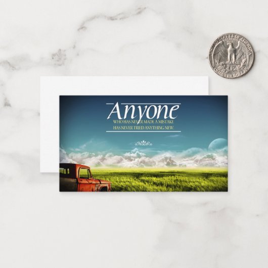 「間違いを犯す」感動的引用文 ノートカード (正面/裏面インサイチュ)