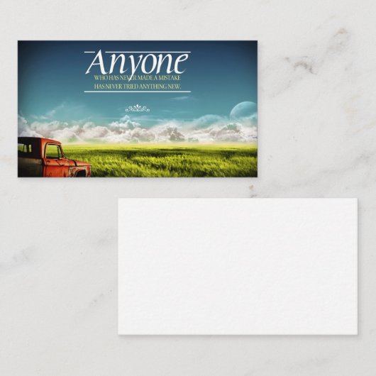 「間違いを犯す」感動的引用文 ノートカード (正面/裏面)