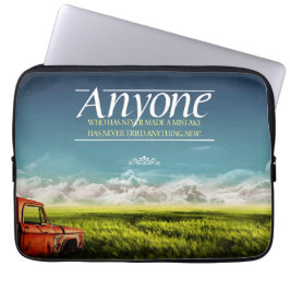 「間違いを犯す」感動的引用文 ラップトップスリーブ