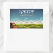 「間違いを犯す」感動的引用文 長方形シール (バッグ)