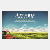 「間違いを犯す」感動的引用文 長方形シール (正面)