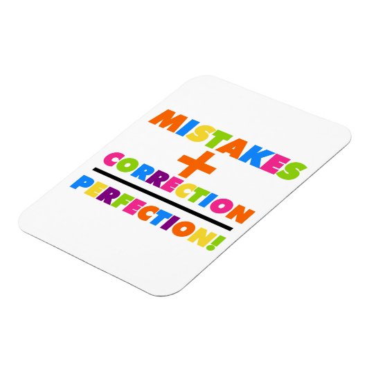 間違いプラス修正は完璧に等しい マグネット (左側)