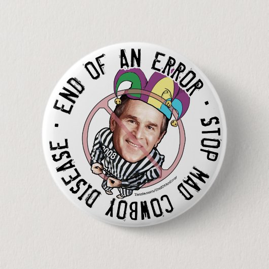 間違いボタンの端 缶バッジ (正面)