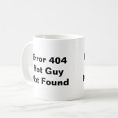 間違い404の熱い人の見つけられなかったマグ コーヒーマグカップ (正面左)