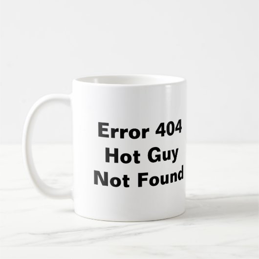 間違い404の熱い人の見つけられなかったマグ コーヒーマグカップ (左)