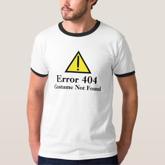 間違い404の衣裳の見つけられなかったハロウィンのTシャツ Tシャツ (正面)