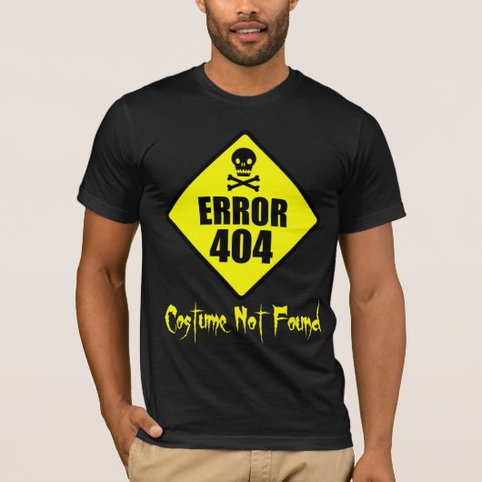 間違い404の衣裳見つけられなかったハロウィン Tシャツ (正面)