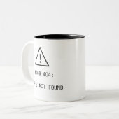 間違い404: コーヒー見つけられなかった引用文のための ツートーンマグカップ (正面左)