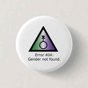 間違い404 Genderqueer 缶バッジ