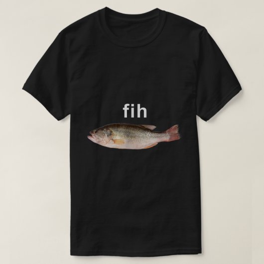 間違えた魚のミーム Tシャツ (デザイン正面)