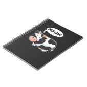 間違おもしろいった動物の音を鳴らす牛と猫好き ノートブック (左側)