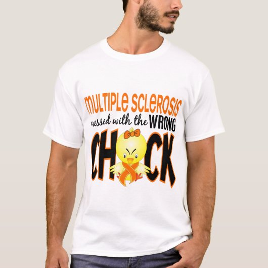 間違ったひよこと台なしになる多発性硬化MS Tシャツ (正面)