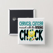 間違ったひよこと台なしになる子宮頸癌・ 缶バッジ (正面&裏面)