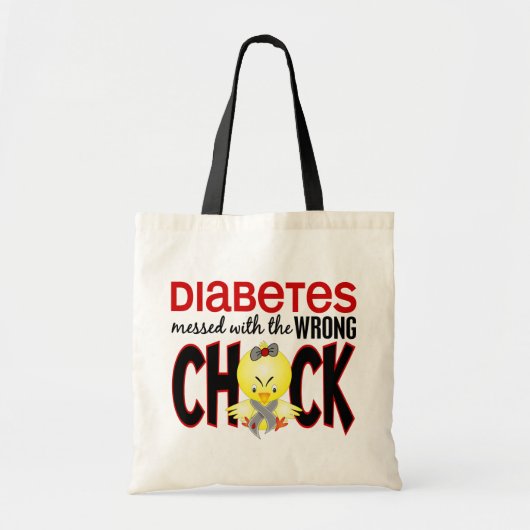 間違ったひよこと台なしになる糖尿病 トートバッグ (正面)