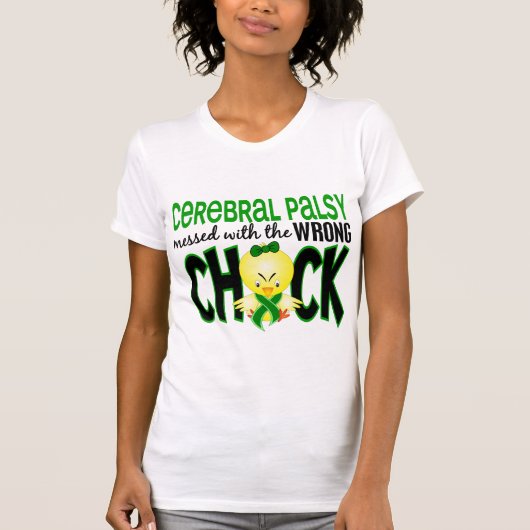 間違ったひよこと台なしになる脳性麻痺 Tシャツ (正面)