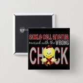 間違ったひよこと台なしになる鎌状細胞貧血症 缶バッジ (正面&裏面)