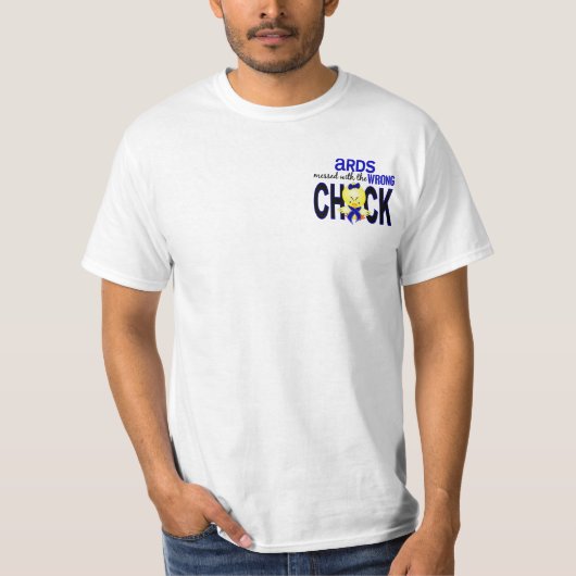 間違ったひよこと台なしになるARDS Tシャツ (正面)