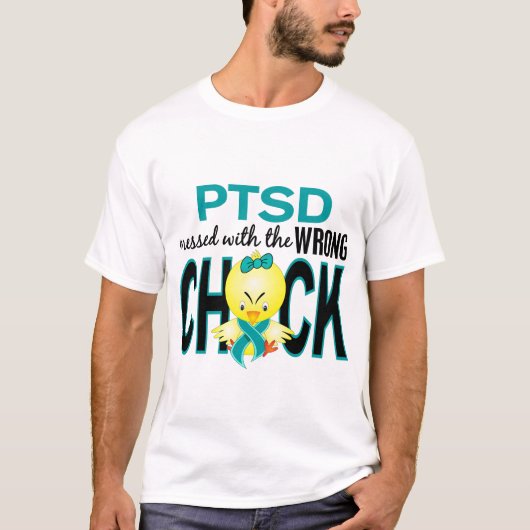 間違ったひよこと台なしになるPTSD Tシャツ (正面)