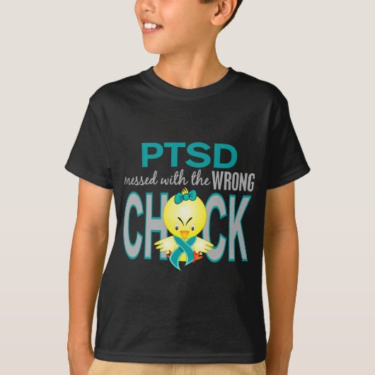 間違ったひよこと台なしになるPTSD Tシャツ (正面)