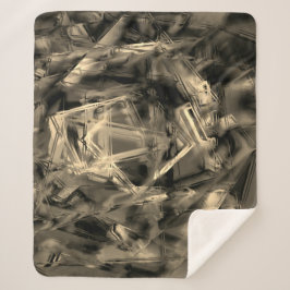 間違ったブラシストロークで汚れた曲がった正方形 シェルパブランケット