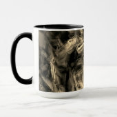 間違ったブラシストロークで汚れた曲がった正方形 マグカップ (左)