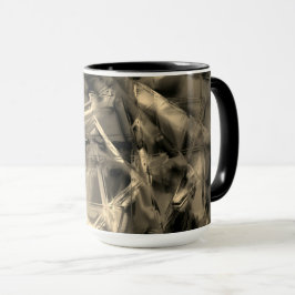 間違ったブラシストロークで汚れた曲がった正方形 マグカップ