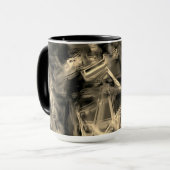 間違ったブラシストロークで汚れた曲がった正方形 マグカップ (正面左)